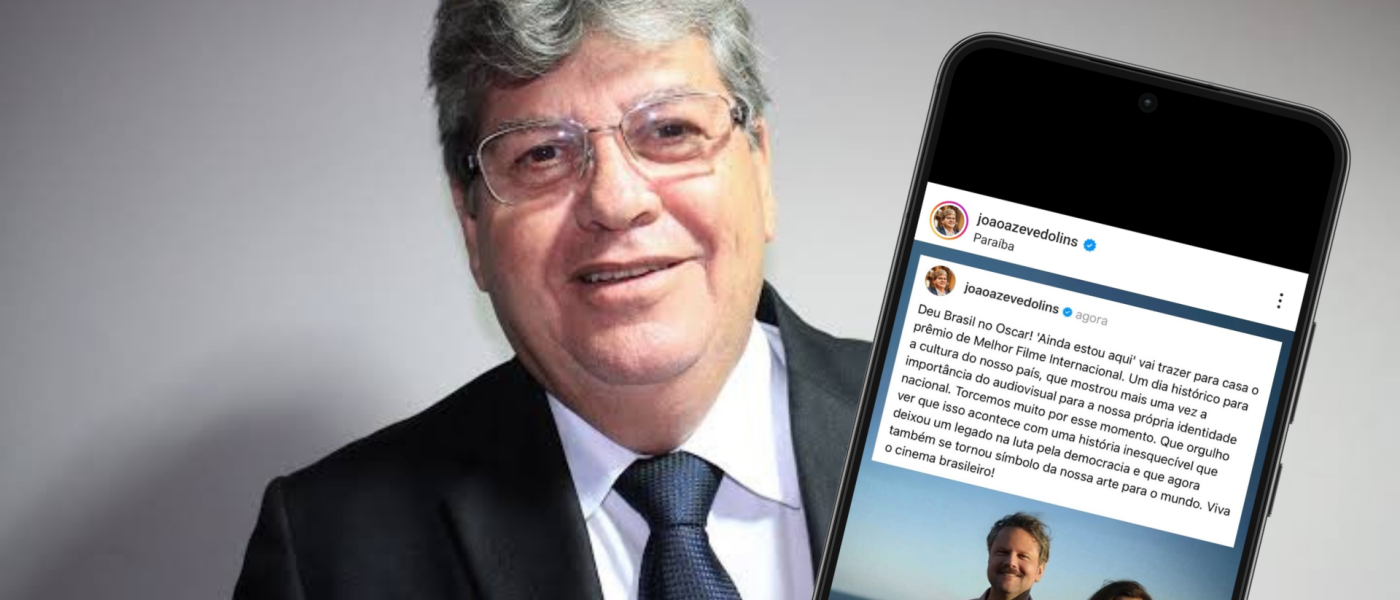 João Azevêdo celebra vitória de ‘Ainda Estou Aqui’ no Oscar 2025