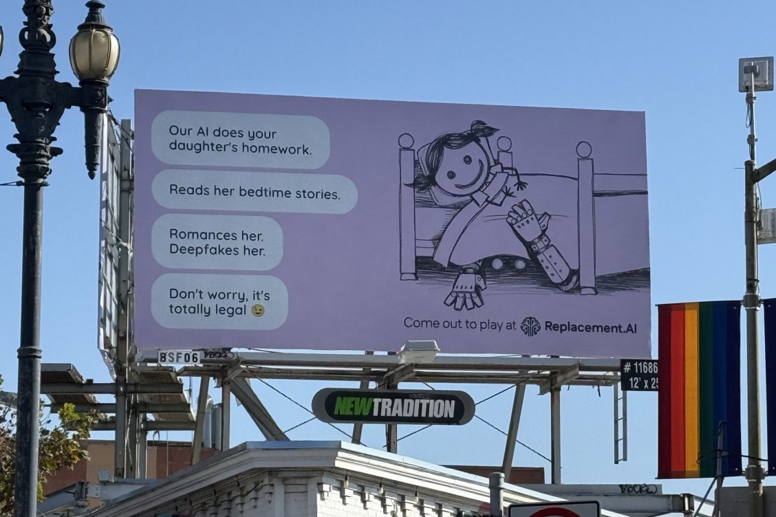 Outdoor em São Francisco ironiza a era da inteligência artificial e viraliza com humor sombrio