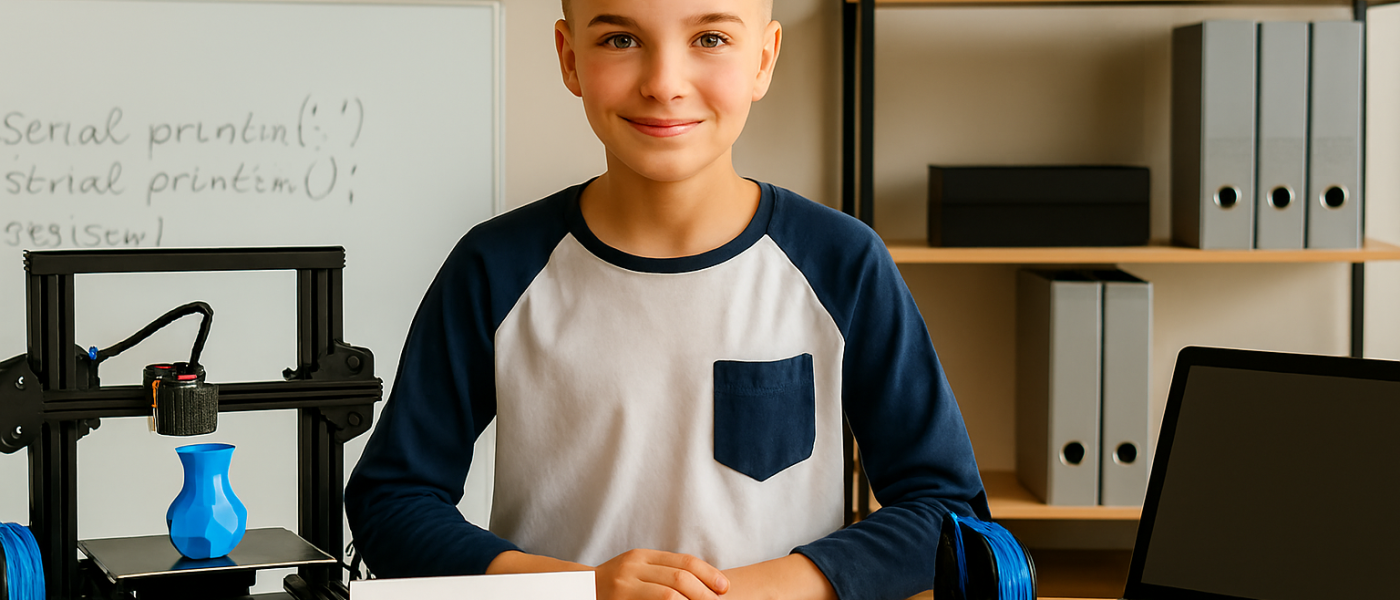 Menino de 10 anos cria microfábrica com impressora 3D e já fatura R$ 10 mil