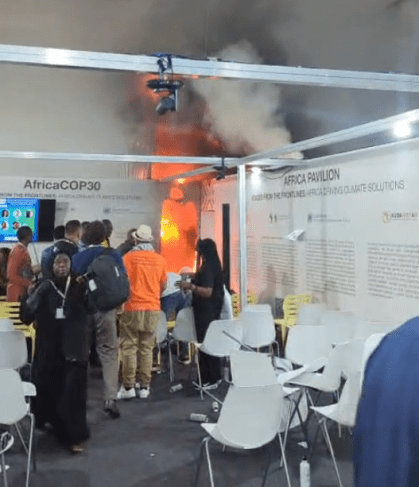 Após incêndio na Blue Zone da COP30, ONU transfere responsabilidade do local para o Brasil