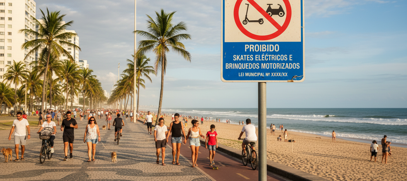 João Pessoa Restringe Uso de Brinquedos Elétricos e Autopropelidos na Orla Marítima