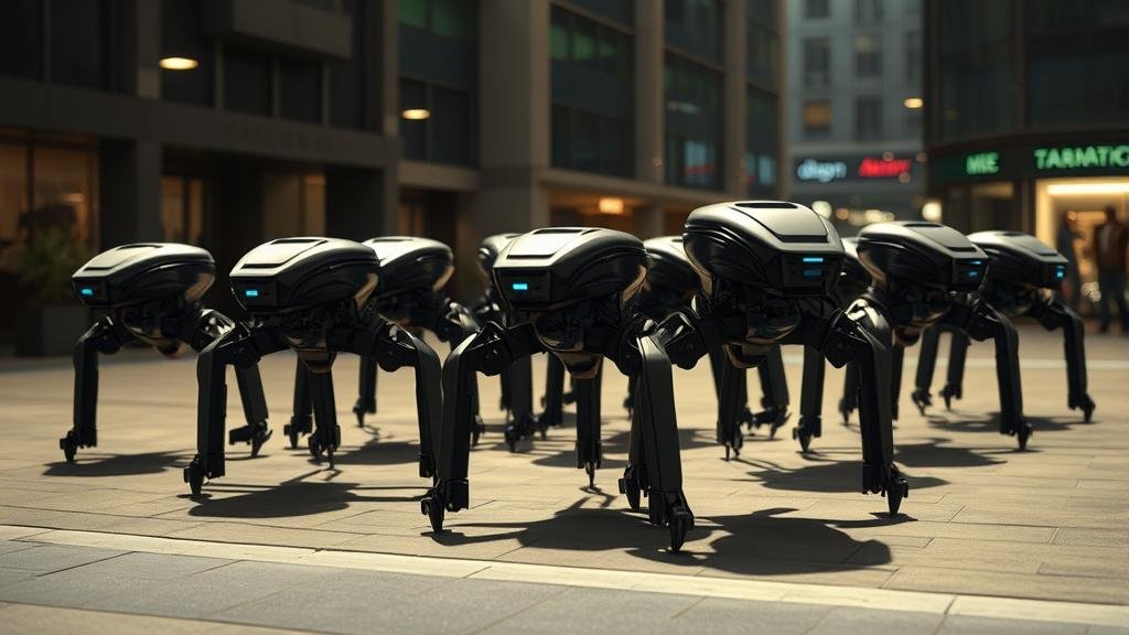 China testa cães robôs que agem em matilha coordenada