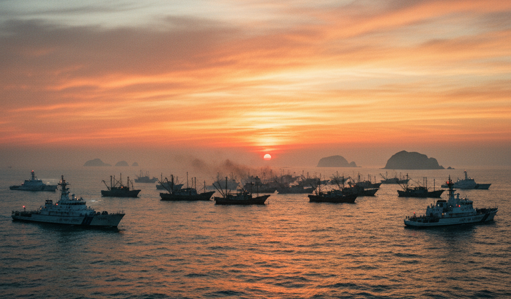 Frota pesqueira chinesa tensiona águas disputadas com o Japão