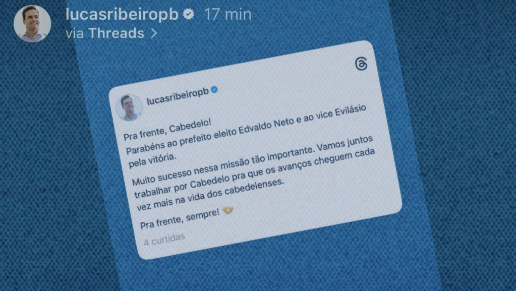 Lucas Ribeiro parabeniza Edvaldo Neto após eleição em Cabedelo