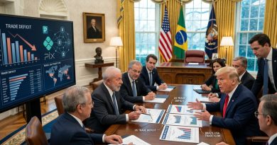 Trump desconhece déficits comerciais com Brasil e sucesso do Pix